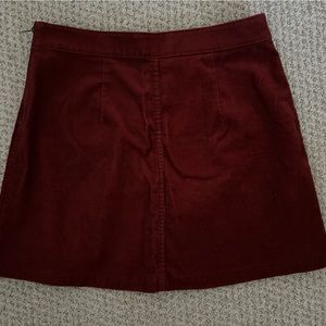 Wilfred Free Corduroy Red Mini Skirt